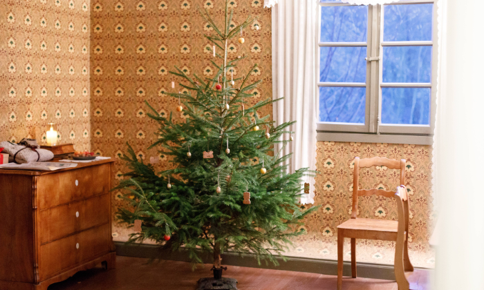 Wie um 1850 Weihnachten gefeiert wurde ist Im Wohnhaus Gut Dahl zu sehen © LVR Bergisches Freilichtmuseum Lindlar